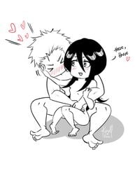 1boy bleach cute dangerousbride female ichigo_kurosaki karoll_ann kuchiki_rukia male nude