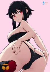 1girls ass black_hair breasts cumpkin female large_breasts panties solo spy_x_family tagme white_skin yor_briar