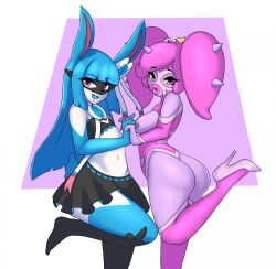 alfwenx eeveelution femboy gay hime_(djc113live) male mareanie marion_calaveras oc pokémon_(species) pokemon shiny_pokemon skirt sylveon