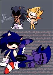 4boys anal ankifun anthro blush censored classic_sonic classic_sonic.exe english_text fleetway_super_sonic friday_night_funkin friday_night_funkin_mod gay gloves indoors lord_x majin_sonic male male_only multiple_boys open_mouth penetration pointless_censoring red_eyes sex simple_background smile sonic.exe sonic.exe_(character) sonic.exe_(series) sonic_(series) sonic_cd sonic_the_hedgehog sonic_the_hedgehog_(series) spread_legs text yaoi yellow_fur