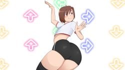 big_ass casey_(stuck_at_home) erohoney femboy moraion solo sportswear stuck_at_home thick_thighs