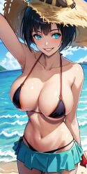 ai_generated beach big_breasts female female_focus female_only guilty_gear i-no solo solo_focus swimsuit women