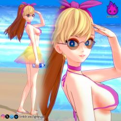 1girls ass bikini bikini_bottom bikini_top biped bunny bunny_ears bunny_girl bunny_tail cleavage female female_anthro furry gijinka humanized igneuzz igneuzz_set lewd lola_bunny looney_tunes mammal nude space_jam tagme tail tsundere warner_brothers