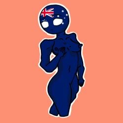 australia_(countryhumans) blue_skin countryhumans countryhumans_girl nude_female