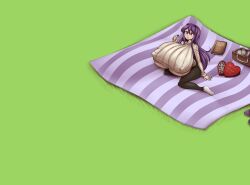 big_breasts blanket breast_expansion breasts doki_doki_literature_club huge_breasts metachoke nipple_bulge picnic purple_hair sequence yuri_(doki_doki_literature_club)