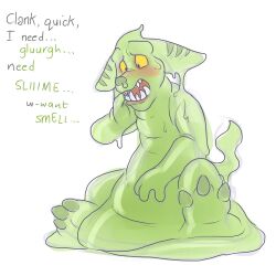 1:1 alien amoeboid_(ratchet_and_clank) bared_teeth blueballs_(artist) blush corruption dialogue feet foot_focus gay goo_creature goo_transformation hi_res insomniac_games lombax male male_only mammal melting ratchet_(ratchet_and_clank) ratchet_and_clank slime sony_corporation sony_interactive_entertainment species_transformation tagme text transformation video_games