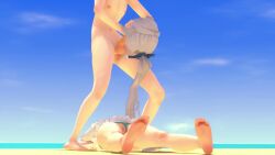 1boy 1girls 3d animated azurarchiveg blue_archive blue_halo bottomless bouncing_breasts breasts casual_one-piece_swimsuit corpse cum cum_string death decapitation deepthroat empty_eyes fellatio frilled_one-piece_swimsuit gore guro hairbow koikatsu long_hair medium_breasts miyako_(blue_archive) miyako_(swimsuit)_(blue_archive) necrophilia nipples off-shoulder_one-piece_swimsuit official_alternate_costume ponytail pov reverse_deepthroat sex skull_fucking snuff sound swimsuit video white_hair