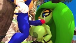 3d animated big_ass big_breasts big_butt big_nipples big_penis big_thighs bimbo blowjob blue_body cum cum_drip cum_in_mouth cum_inside cum_on_face deep_throat deepthroat face_fucking gloves green_body green_hair hand_on_head hand_on_thigh hd horns huge_ass huge_breasts kassioppiava kneeling kneeling_oral_position long_hair lovemilliesm nipples outdoors outside pink_nails plumenjoyerse sonic_(series) sonic_lost_world sonic_the_hedgehog sonic_the_hedgehog_(series) sound sound_edit squatting swallowing_cum swallowing_penis_while_deepthroat tagme third-party_edit video zeena