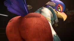 1boy 3d ass ass_focus big_ass big_butt bubble_ass bubble_butt butt_focus extrachunkthis falco_lombardi fat_ass fat_butt fully_clothed gay huge_ass huge_butt large_ass large_butt male male_only solo solo_male star_fox thick_ass thick_butt