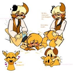 adoration anal_sex behind_another broker_(sprunki_pyramixed) bunny_girl cum cum_inside demon doggy_style heart moaning pencilz_(sprunki_pyramixed) penetration pleasure_face praise sex sucking_penis underwear unseen_penetration white_background