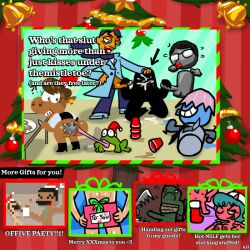 1:1 2025 2_horns amphibian anal animate_inanimate anthro anthro_on_feral areola arms_bent ass balls bell bent_over beverage big_areola big_breasts big_butt big_eyes big_glasses big_mouth_(anatomy) big_penis black_body black_boots black_clothing black_eyebrows black_eyes black_eyewear black_footwear black_glasses black_hair black_high_heels black_shoes blep blue_bottomwear blue_clothing blue_coat blue_footwear blue_hair blue_pants blue_scarf blue_shoes blue_topwear bodily_fluids bondage boots bottomless bottomless_anthro bottomless_female bottomwear bound bovid bovine bow_(feature) box breasts brown_body brown_ears brown_fur brown_hair brown_skin button_(fastener) cattle chair christmas christmas_clothing christmas_cookies christmas_decorations christmas_headwear christmas_ornament christmas_party christmas_present christmas_tree clothed clothed/nude clothed_human clothed_male clothed_sex clothing coat container cookie cum cum_on_face cup curved_horn dark_body dark_hair demon derp_eyes desk detached_hand digital_media_(artwork) directional_arrow ear_piercing ear_ring empty_eyes english_text erection eyebrow_through_hair eyebrows eyelashes eyewear faceless faceless_character faceless_human faceless_humanoid faceless_male female female_anthro female_on_feral female_on_human feral feral_rimming_anthro fingers floating_eyebrows floor flying_sweatdrops food footwear frog fully_clothed fully_clothed_human fully_clothed_male fur furniture furry genital_fluids genitals gift glans glasses glistening glistening_balls glistening_body glistening_eyes glistening_genitalia glistening_glans glistening_hair glistening_penis glistening_skin glistening_tongue green_balls green_body green_bow green_eyes green_penis green_wall grey_balls grey_body grey_glans grey_penis grin group group_sex hair half-closed_eyes hand_on_another's_head hand_on_another's_penis hand_on_head hand_on_hip hand_on_own_hip hand_on_penis hat hat_only head_turned headgear headgear_only headwear headwear_only high_heeled_boots high_heels holding_box holding_christmas_present holding_container holding_cup holding_gift holding_object holidays horn horned_humanoid human human_on_humanoid humanoid humanoid_genitalia humanoid_hands humanoid_penis imminent_castration innie_vulva internal_wall interrobang interspecies iris jackbox_games jingle_bell kingheron kneeling larger_anthro larger_female legless light_body light_fur light_skin lips long_eyelashes long_tongue looking_at_another looking_at_partner looking_at_viewer looking_back looking_back_at_another looking_down looking_down_at_partner lying m._bubbles male male/female male_feral male_human male_on_anthro male_on_humanoid male_rimming_female mammal mature_female mature_humanoid mistletoe mmf mmf_threesome monotone_balls monotone_body monotone_genitals monotone_hair monotone_penis mostly_nude mostly_nude_female mostly_nude_feral mostly_nude_human mostly_nude_humanoid mostly_nude_male mouth_closed mouthless narrowed_eyes nipples no_pupils nude nude_female nude_humanoid nude_male obscured_eyes on_back on_chair one_eye_closed open_mouth open_smile oral orange_body orange_ears orange_nose orange_penis orange_skin ornament pants party penis piercing pink_glans pink_sclera pink_tongue pixel_(artwork) plant plate plump_labia pressing_breasts_together question red_areola red_body red_breasts red_clothing red_hat red_headwear red_horn red_lips red_nipples red_skin restraints rimming ring_piercing rope rope_bondage santa_hat santa_hat_only scarf sex shadow shirt shoes short_hair sitting sitting_on_chair size_difference smaller_feral smaller_male smile smiling_at_viewer smirk smirking_at_viewer standing straight_legs striped_wall surprised sweat sweatdrop table tan_horn teeth text the_jackbox_party_pack thick_lips thick_thighs threesome tied_to_chair tongue tongue_out topwear translucent translucent_hair tree vulva wall_(structure) water wearing_glasses white_clothing white_eyes white_sclera white_shirt white_text white_topwear wide_eyed wink winking_at_viewer zoophilia