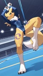 ai_generated digimon dildo fox furry leotard renamon yellow_body
