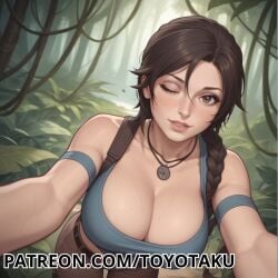 ai_generated curvy curvy_female fat_ass fat_butt female female_only huge_ass huge_breasts huge_butt huge_thighs lara_croft large_ass large_breasts large_butt large_thighs looking_at_viewer mature_female milf mommy partially_visible_vulva patreon patreon_username reaching_towards_viewer selfie selfie_pose solo solo_female thick thick_ass thick_butt thick_hips thick_legs thick_thighs tomb_raider toyotaku voluptuous voluptuous_female wavy_hair wide_hips