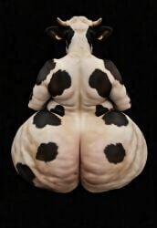 arms back back_view background black body bovine character character_request cow_ears ear edit looking_at_ass looking_at_viewer looking_back request requested self sex sexy si_generated tagme white_body
