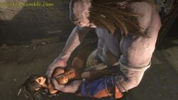 3d animated armlet bald body_writing cock_sleeve cum_in_pussy cum_inflation cum_inside final_fantasy final_fantasy_x hands_behind_back helpless huge_cock large_penetration living_sex_toy lulu_(final_fantasy) male monster objectification penis restrained rope rrostek runny_makeup sex_slave size_difference sound source_filmmaker stand_and_carry_position stomach_bulge tagme upright_straddle video