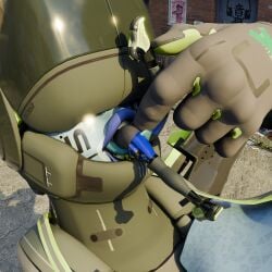 alienwrench android blender close-up closeup_view female female_only female_pred giantess marathon_(bungie) recon_(marathon) robot robot_girl robot_pred vandal_(marathon) vore