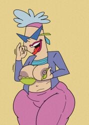 1girls belly breasts bunny_bravo cartoon_network chubby chubby_female color color_edit colored colored_sketch colorization colorized colorshun exposed_breasts female johnny_bravo_(series) lipstick mature_female mature_woman milf mother red_lipstick takeshi1000 tongue tongue_out