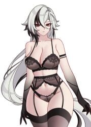 1girls arlecchino_(genshin_impact) belly belly_button big_breasts big_thighs black_and_white_hair black_bra black_hair black_legwear black_panties black_thighhighs bra breasts charlie_purrito clothing curves curvy curvy_figure cute cute_face female female_focus female_only genshin_impact hips_wider_than_shoulders hourglass_figure lacy_bra lacy_panties legs_together lingerie lingerie_bra lingerie_panties long_hair looking_at_viewer matching_underwear midriff multicolored_hair pale-skinned_female panties red_eyes revealing revealing_clothes sexy sexy_body sexy_clothing slim_wait solo_female solo_focus thick_thighs thighhighs tummy white_hair wide_hips wide_thighs x_eyes