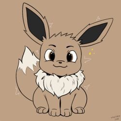 1:1 2026 ambiguous_gender animated blush bodily_fluids brown_body brown_fur canid digital_media_(artwork) dildo eevee english_text feral fur generation_1_pokemon genitals looking_at_viewer mammal nintendo penis pokemon pokemon_(species) sex_toy simple_background smile solo tail text whyvern x-ray_view