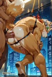 2boys ai_generated anal anthro bara fox fox_mccloud furry furry_male gay human human_on_anthro kl_99 male male/male male_on_anthro male_on_human male_only multiple_boys nintendo penis star_fox yaoi