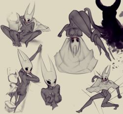 2017 arthropod ass black_and_white blush breasts cum_on_breasts cum_on_face from_behind hollow_knight hornet_(hollow_knight) incest insects jearz missionary navel outercourse paizuri protagonist_(hollow_knight) shade_(hollow_knight) siblings size_difference sketch small_dom_big_sub upside-down void