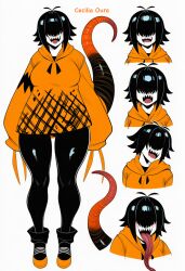 novelai kortai tagme ai_generated original_character cecilia_oura monster monster_girl tail reference_sheet