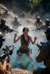 ai ai_generated firearm firearms gun guns lara_croft multiple_boys tagme tomb_raider video