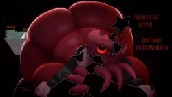 1girls 2026 3d 3d_(artwork) ass azikdoesart big_breasts big_butt bobette_(dandy's_world) breasts christmas_outfit closed_mouth dandy's_world dandys_world english_text female_only green_shirt happy happy_sex horror looking_at_viewer no_pants object_head one_eye_open red_body red_eyes roblox roblox_game shirt simple_background smile smiley_face solo solo_female tagme text twisted_bobette_(dandy's_world) voluptuous voluptuous_female