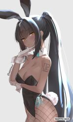 1girls 2d 2d_(artwork) 2d_artwork absurdly_long_hair arm_under_breast arm_under_breasts big_breasts black-haired_female black_bunny_ears black_bunnysuit black_hair black_hairband black_leotard black_topwear blue_archive blue_bowtie bowtie breasts brown-eyed_female brown-skinned_female brown_eyes brown_skin brown_skinned_female bunny_ears bunny_tail bunnygirl bunnygirl_outfit bunnysuit busty busty_female busty_girl cleavage collar collarbone digital digital_art digital_drawing digital_drawing_(artwork) digital_media digital_media_(artwork) earrings elbows eyebrows_visible_through_hair female female_focus female_only fingers fishnet_legwear fishnet_tights fishnets frown frown_eyebrows frowning frowning_at_viewer groin hair_intakes head_tilt large_boobs large_breasts lean_figure legwear leotard long_hair looking_at_viewer looking_sideways looking_to_the_side narrow_waist ponytail shoulders simple_background skeptycally slender_body slender_waist slim_waist solo standing thighs tights tilted_head topwear upper_body very_long_hair very_long_hair_female white_background white_collar white_wrist_cuffs wrist_cuffs