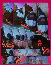 addison_(frisky_ferals) animal_genitalia anthro anthro_on_feral avian bird brown_feathers claws cloaca cloacal_fingering close-up clothing comic conditional_dnp devon_(frisky_ferals) digital_media_(artwork) eagle feathers female feral fingering frisky_ferals fur gloves golden_eagle grey_fur interspecies male male_on_feral moan no_harm_no_fowl penetration pussy_juice sefeiren zoophilia