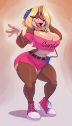 1girls 2d 2d_(artwork) 2d_artwork anthro big_ass big_breasts bigdad blonde_hair candy_kong donkey_kong_(series) female nintendo solo thick thick_ass thick_hips thick_legs thick_thighs wide_ass wide_hipped_female wide_hips widescreen