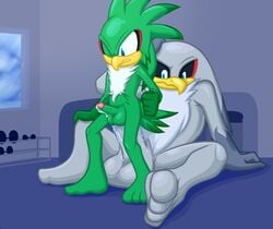 anal balls cum gay jet_the_hawk male penis size_difference sonic_(series) storm_the_albatross thanu