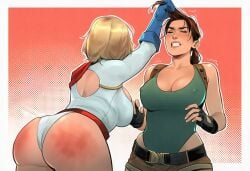 2girls ai_generated alien alien/human alien_girl alien_humanoid ass big_ass big_breasts big_thighs breasts crossover curvaceous curvy curvy_figure dc dc_comics digital_media_(artwork) female hips huge_ass huge_breasts huge_thighs human humanoid justice_league justice_society_of_america kara_zor-el karen_starr kryptonian lara_croft lara_croft_(classic) large_ass large_breasts large_thighs legs light-skinned_female light_skin mature mature_female phophopho power_girl slim_waist thick thick_hips thick_legs thick_thighs thighs tomb_raider tomb_raider_(classic) voluptuous waist wide_hips