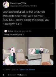 bubble_butt deltarune femboy gay humor meme nkwaru pizza ralsei seductive whore