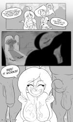 2boys 2girls cum_on_face excited liquorice sketch tagme witch