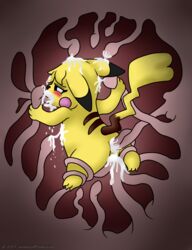 ass blush cum cum_in_ass cum_in_mouth cum_in_pussy cum_inside cum_on_body cutiechu digital_media_(artwork) fan_character fellatio female forced fur handjob nintendo no_humans oral pikachu pokémon_(species) pokemon pussy rape sex slime tentacle tentacle_rape video_games wildwolfproduction yellow_fur