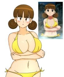 bikini breasts cleavage mega_man mega_man_battle_network ms._mari teacher