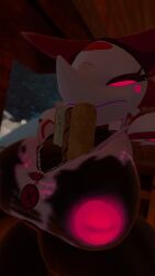 3d 3d_model anthro anthro_female anthro_focus anthro_only boobs_out breasts breasts_out cryptiacurves deltarune deltarune_chapter_2 dissappointed_look female female_anthro female_focus female_only food_on_breasts glowing_eyes glowing_genitalia glowing_nipples heart_symbol hotdog nipples nipples_out nipples_outside nipples_visible no_bra no_panties not_impressed red_body red_eyes red_fur red_nipples solo solo_anthro solo_female solo_focus tasque_manager_(cryptiacurves) tasque_manager_(deltarune) tits_out unimpressed vr vr_media vrc vrchat vrchat_avatar vrchat_media vrchat_model