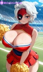 ai_generated brawl_stars female lumi_(brawl_stars) melodielooovee stadium_background white_hair
