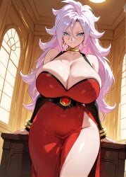 1girls ai_generated alternate_ass_size alternate_body_type alternate_breast_size alternative_bust_size android_21 beautiful beauty below_view breasts breasts_bigger_than_head cleavage clothed clothing dragon_ball dragon_ball_fighterz dragon_ball_super dragon_ball_z elisabeth_cheria female female_focus female_only from_below gigantic_breasts huge_breasts hyper hyper_breasts large_breasts long_hair majin_android_21 massive_ass massive_breasts massive_thighs massive_tits mommy mommy_milker mommy_milkers open_clothes open_eyes patreon patreon_username red_eyes sexy_body solo solo_female solo_focus stretched_clothing tight_clothing voluptuous white_hair
