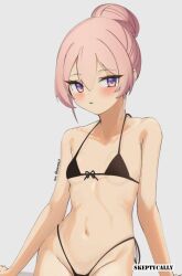 1girls 2d 2d_(artwork) 2d_artwork bare_arms bare_belly bare_chest bare_hands bare_hips bare_legs bare_midriff bare_navel bare_shoulders bare_skin bare_thighs belly belly_button bikini bikini_bottom bikini_only bikini_top black_bikini black_bikini_bottom black_bikini_top black_micro_bikini black_string_bikini black_swimsuit black_swimwear breasts collarbone digital digital_art digital_drawing digital_drawing_(artwork) digital_media digital_media_(artwork) exposed_arms exposed_belly exposed_chest exposed_hips exposed_legs exposed_midriff exposed_navel exposed_shoulders exposed_skin exposed_thighs eyebrows_visible_through_hair female female_focus female_only groin hair_between_eyes hair_bun halterneck head_tilt hip_dips inguinal_crease inguinal_ligament lean_figure looking_at_viewer micro_bikini midriff narrow_waist navel oc original original_art original_artwork original_character petite petite_body petite_breasts petite_female petite_girl petite_tits pink-eyed_female pink-haired_female pink_eyes pink_hair pink_hair_female short_hair shoulders side-tie_bikini simple_background skeptycally slender_body slender_waist slim_waist small_breast small_breasts solo standing string_bikini swimsuit swimwear thong_bikini tilted_head tiny_breasts upper_body white_background