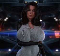 1girls 3d 3d_(artwork) alternate_breast_size arm_under_breasts big_breasts big_hair big_hips bioware black_hair black_hair_female bodysuit breast_support breasts breasts_bigger_than_head clothed clothed_female cosplay enormous_breasts female female_only gigantic_breasts hips hourglass_figure hourglass_figured_female huge_breasts human human_female human_only large_breasts large_hips long_hair mass_effect massive_breasts miranda_lawson miranda_lawson_(cosplay) narrow_waist olivia_wilde sci-fi science_fiction solo solo_female top_heavy vaako wide_hips