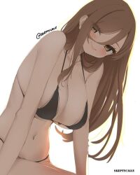 1girls 2d 2d_(artwork) 2d_artwork bare_arms bare_belly bare_chest bare_hips bare_legs bare_midriff bare_navel bare_shoulders bare_skin bare_thighs belly belly_button big_breasts bikini bikini_bottom bikini_only bikini_top black_bikini black_bikini_bottom black_bikini_top black_swimsuit black_swimwear blush blush_face blushing_at_viewer blushing_female blushing_lines breasts brown-eyed_female brown-haired_female brown_eyes brown_hair busty busty_female busty_girl cleavage closed_mouth_smile collarbone digital digital_art digital_drawing digital_drawing_(artwork) digital_media digital_media_(artwork) exposed_arms exposed_belly exposed_chest exposed_hips exposed_legs exposed_midriff exposed_navel exposed_shoulders exposed_skin exposed_thighs eyebrows_visible_through_hair female female_focus female_only groin hair_between_eyes halterneck head_tilt high_resolution highres large_boobs large_breasts lean_figure long_hair looking_at_viewer midriff narrow_waist navel oc original original_art original_artwork original_character shoulders simple_background sitting skeptycally slender_body slender_waist slim_waist smile smiley_face smiling smiling_at_viewer solo string_bikini swimsuit swimwear thighs tilted_head upper_body white_background