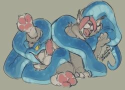 anal anal_sex animal_genitalia animal_penis anthro anthro_on_feral anthro_penetrated anus ball_lick balls blue_body blue_scales canada_lynx coiling disney dominant dominant_feral dominant_male duo feet felid feline feline_genitalia feline_penis feral feral_penetrating feral_penetrating_anthro foot_focus fur gary_de'snake genitals grey_body grey_fur hi_res hypnosis lewdapple licking lynx male male/male mammal mind_control oral pawbert_lynxley pawpads paws penetration penis pit_viper pointy_ears reptile requesting scales scalie sex sex_request snake submissive submissive_anthro tail tail_fetish tail_in_ass tail_insertion tail_play tail_sex text tongue translation_request viper what yellow_eyes zoophilia zootopia