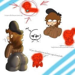 artist_request beret big_ass big_breasts big_bulge boyfriend_(friday_night_funkin) brown_hair bubble_butt bulge bulge_through_clothing canon_couple clothed confused_look dat_ass fat_ass fork friday_night_funkin friday_night_funkin_mod girlfriend_(friday_night_funkin) hourglass_figure hourglass_figured_female huge_bulge knife large_breasts looking_at_ass looking_at_partner massacre_girlfriend_(friday_night_funkin) meatcanyon millie_(mistful_crimson_morning) mistful_crimson_morning nervous official_art praying ready_to_eat_ass round_ass short_hair sweating thick_thighs thighhighs thighs tired_eyes