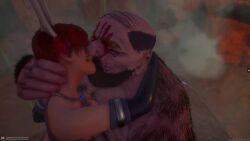 1boy 1girls adeptussteve anilingus animated ass_worship big_balls big_breasts big_penis cannibal cave cowgirl_position drool drool_string drooling face_paint fat_male fat_man hairy_chest hairy_male huge_balls human_female human_male kissing large_penis missionary_position mp4 music riding rimming scary size_difference tagme ugly_bastard ugly_man video video_games wildlife_(video_game)