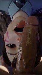 1boy 1girls 3d 3d_(artwork) alternate_costume asian asian_female auxtasy big_penis blender blizzard_entertainment brown_eyes brown_hair close-up d.va eye_contact eyelashes eyeliner female fringe happy highres imminent_fellatio imminent_oral inviting inviting_to_oral korean korean_female licking licking_penis light-skinned_female light-skinned_male light_skin long_hair looking_at_viewer male male_pov open_mouth oral oral_invitation overwatch pale_skin penis penis_on_face police police_officer_d.va police_uniform policewoman pov saliva saliva_trail skinny slim throat tongue tongue_out upside-down whisker_markings