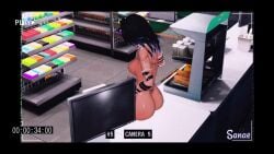 1girl 1girls 3d animated black_hair bouncing_breasts breasts camera camera_pov camera_view cctv dark-skinned_female dark_skin dildo dildo_in_pussy dildo_insertion dildo_penetration exhibitionism exhibitionist female female_only human kemonomimi masturbating mp4 naked naked_female nipples no_sound nude nude_female original piercings public public_masturbation public_nudity riding riding_dildo sanaevr sex_toy solo solo_female store tagme tattoos two-tone_hair video vrchat wolf_ears wolf_girl wolf_humanoid