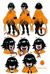 novelai kortai tagme ai_generated original_character cecilia_oura monster monster_girl tail reference_sheet