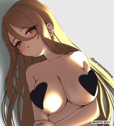 1girls 2d 2d_(artwork) 2d_artwork bare_arms bare_breasts bare_chest bare_hands bare_midriff bare_shoulders bare_skin bare_tits bare_torso belly belly_button big_breasts blush blush_face blushing_at_viewer blushing_female blushing_lines breasts brown-eyed_female brown-haired_female brown_eyes brown_hair busty busty_female busty_girl censored censored_breasts censored_nipples cleavage collarbone digital digital_art digital_drawing digital_drawing_(artwork) digital_media digital_media_(artwork) elbows exposed_arms exposed_breasts exposed_chest exposed_midriff exposed_shoulders exposed_skin exposed_torso eyebrows_visible_through_hair female female_focus female_only hair_between_eyes head_tilt heart_censor large_boobs large_breasts lean_figure long_hair looking_at_viewer midriff narrow_waist navel oc original original_art original_artwork original_character shoulders simple_background skeptycally slender_body slender_waist slim_waist soft_lighting solo tilted_head upper_body white_background